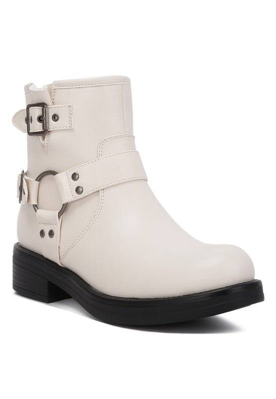 Allux Faux Leather Pin Buckle Boots Rag Company