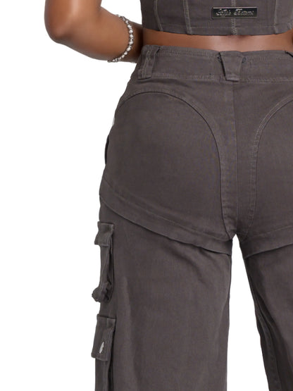 Low-Rise Twill Cargo Pant