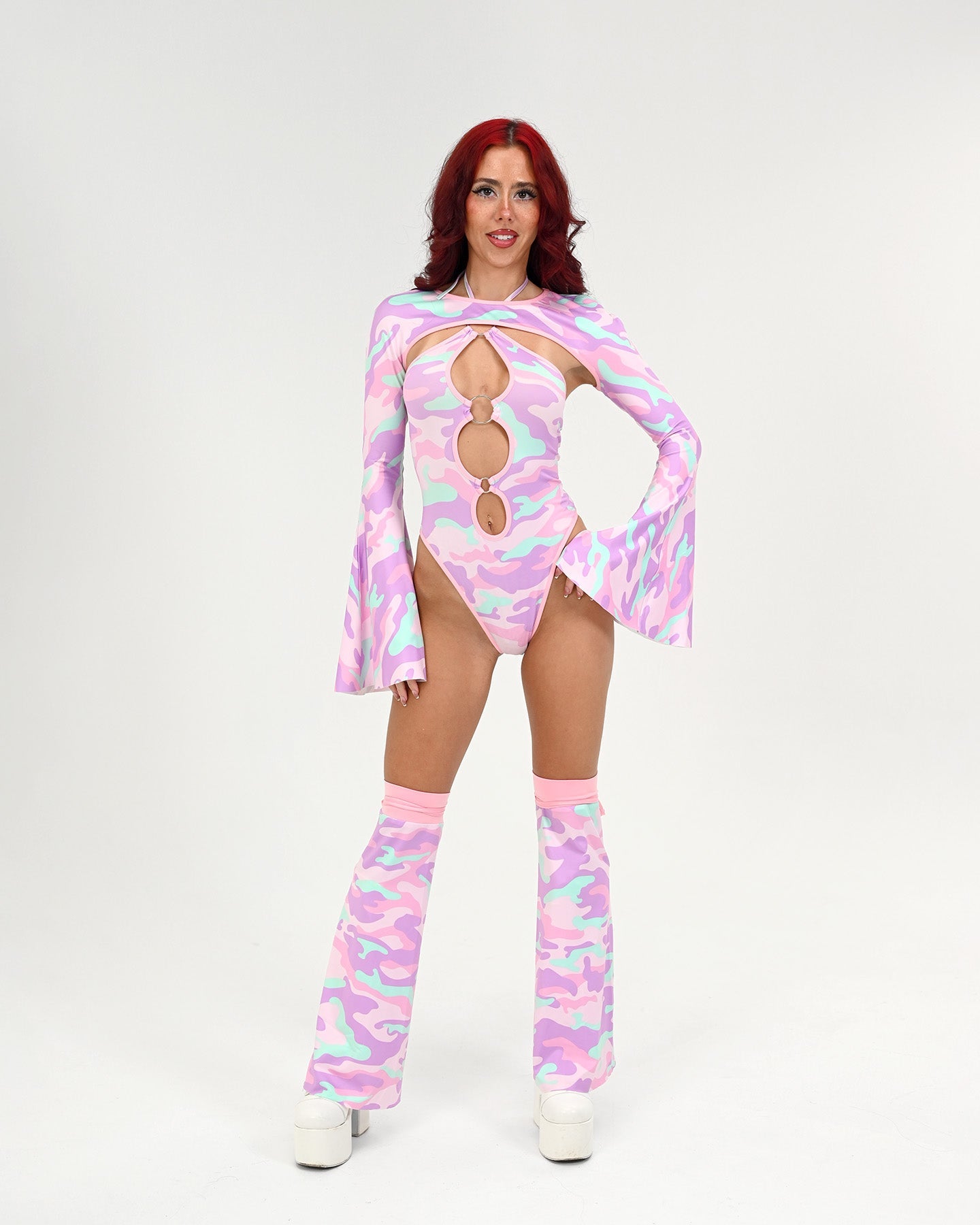 Cotton Candy Camo Leg Warmers