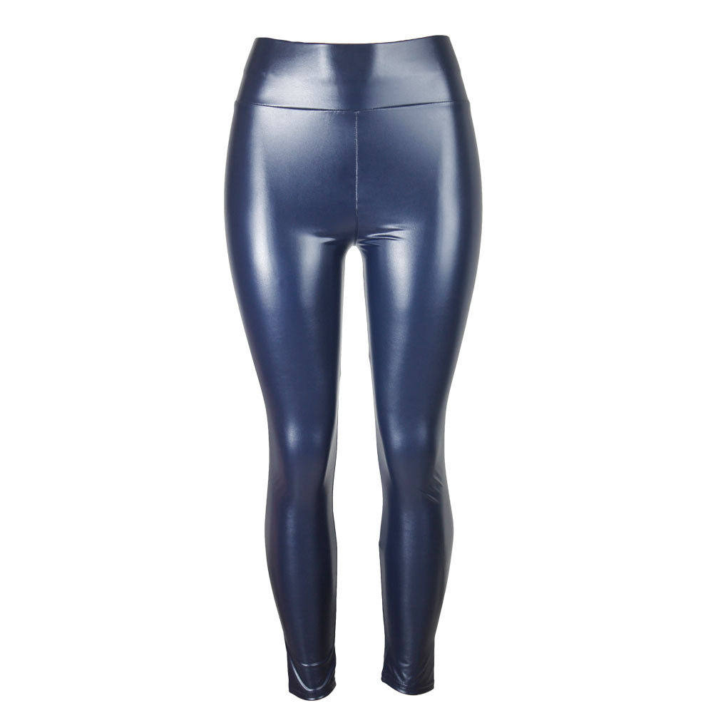 Women's High-Waisted Pencil Pants In Glossy PU Leather