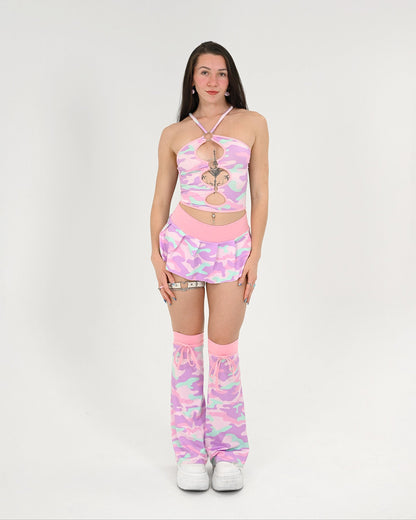 Cotton Candy Camo Mini Skirt