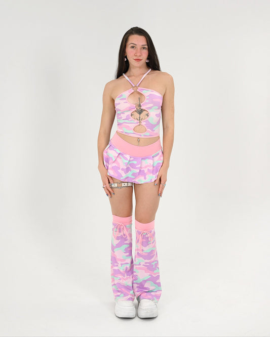 Cotton Candy Camo Mini Skirt