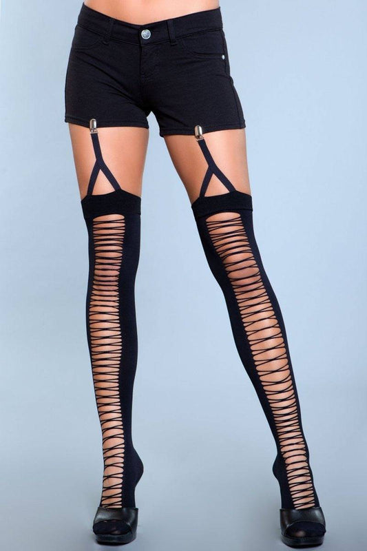 1929 Illusion Clip Garter Thigh Highs Eye Candy Sensation