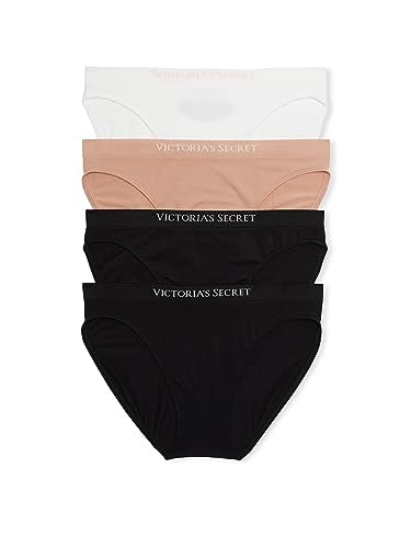 Victoria's Secret Seamless Bikini Panty Pack, Underwear for Women, 4 Pack, Multi (M)
