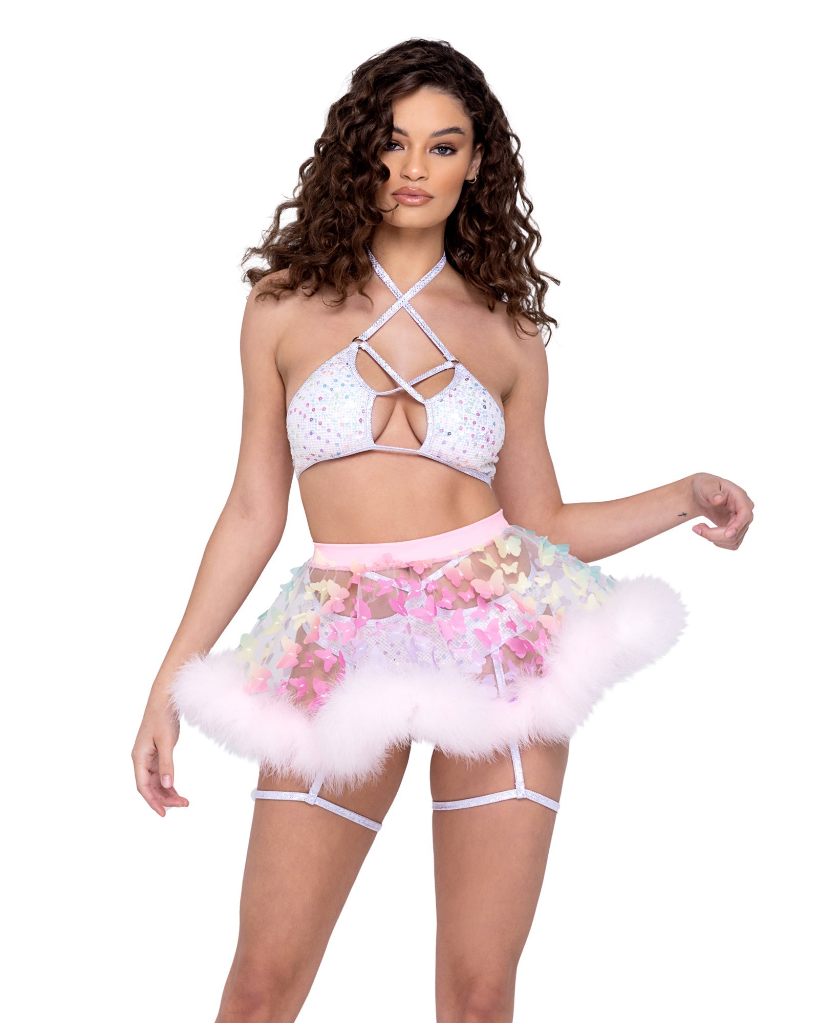 6245 - Sheer Butterfly Skirt Eye Candy Sensation